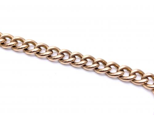 14ct Yellow Gold Curb Bracelet 8 Inch