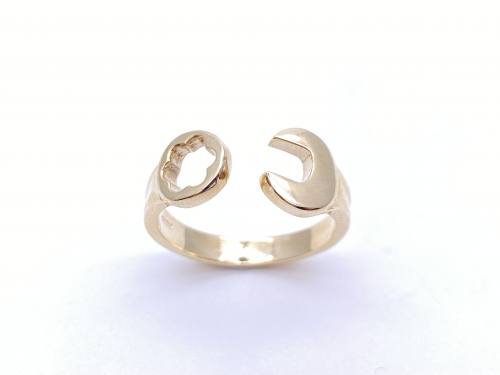 9ct Yellow Gold Spanner Ring