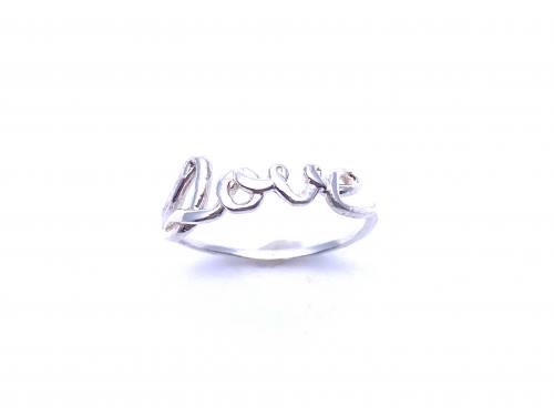 Silver Love Band Ring