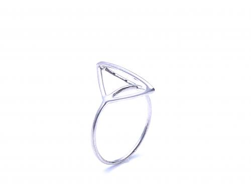 Silver Cut Out Kite Design Ring