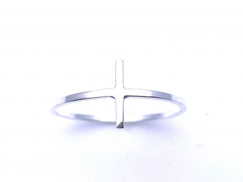 Silver Cross Detail Ring