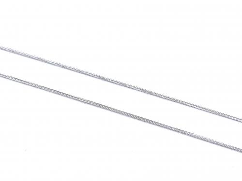 9ct White Gold Wheat Chain 20 inch