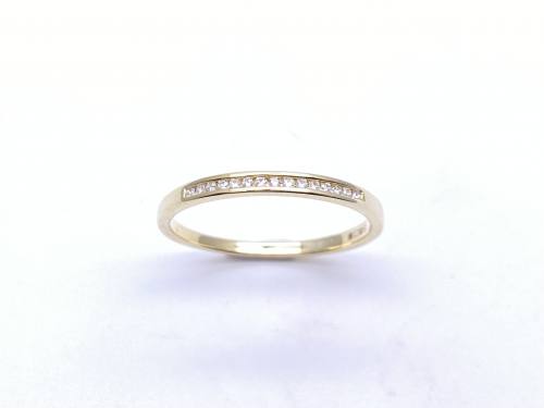 9ct Yellow Gold Diamond Eternity Ring 0.07ct