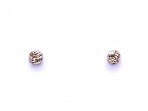 9ct Yellow Gold Knot Stud Earrings 5mm