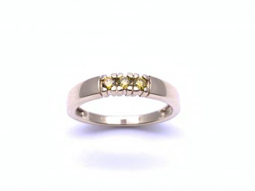 9ct Yellow Diamond 3 Stone Ring