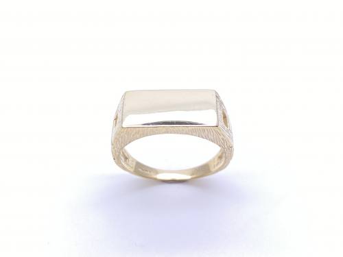 9ct Yellow Gold Curb Style Signet Ring