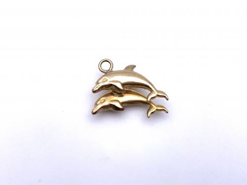 9ct Double Dolphin Charm