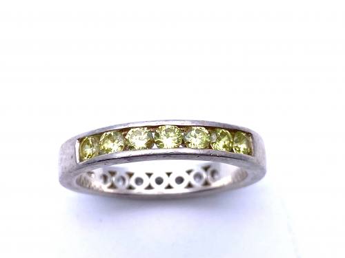 925 2 Colour CZ Eternity Band Ring
