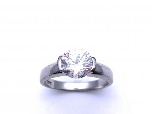 925 CZ Solitaire Ring Size U
