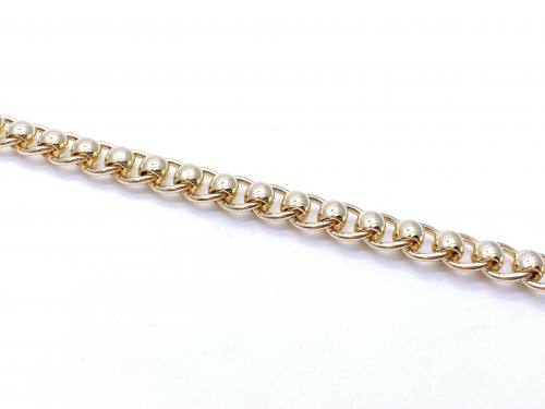 9ct Yellow Gold Rollerball Bracelet 8.5 inch