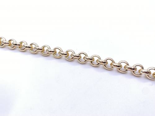 9ct Yellow Gold Round Belcher Bracelet 8.5 inches