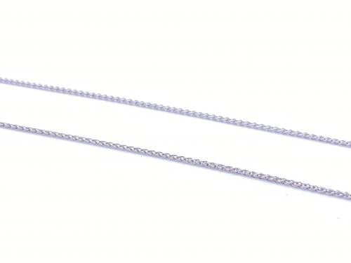 9ct White Gold Filed Spiga Chain 16 or 18 inch