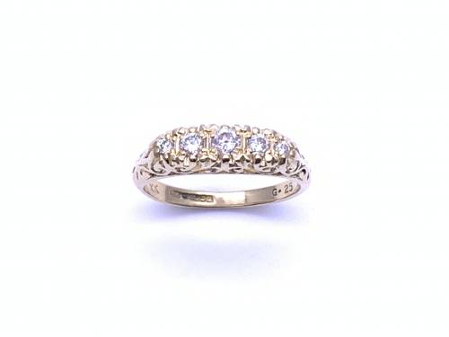 18ct Yellow Gold Diamond 5 Stone Ring