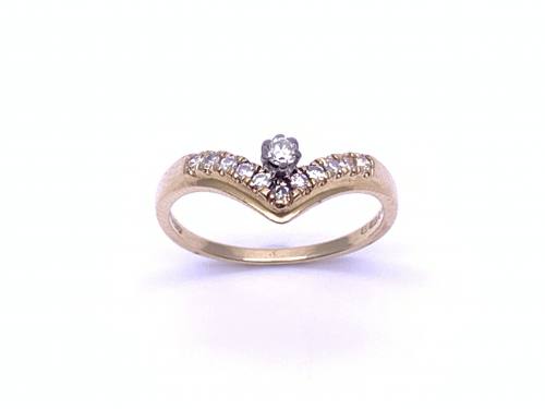 18ct Diamond Wishbone Solitaire Ring