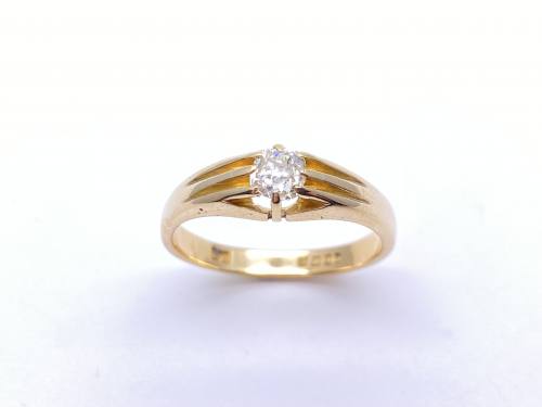 18ct Yellow Gold Diamond Solitaire Ring