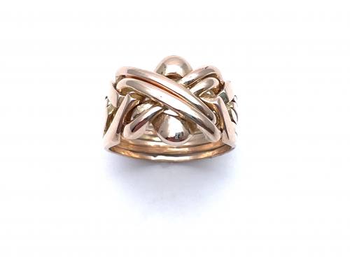 14ct Rose Gold 6 Band Puzzle Ring