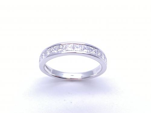 Platinum Princess Cut Diamond Eternity Ring 0.76ct