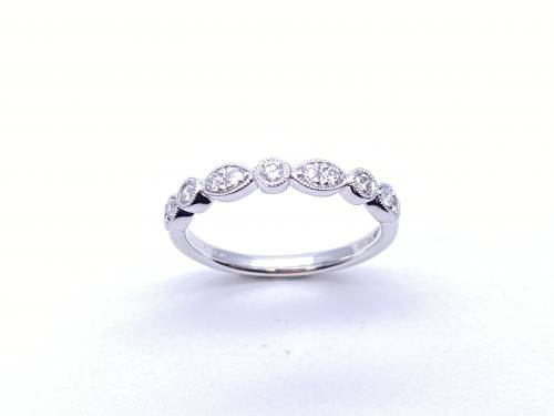 Platinum Diamond Fancy Eternity Ring 0.25ct