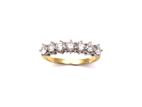 18ct Yellow Gold Diamond 7 Stone Ring