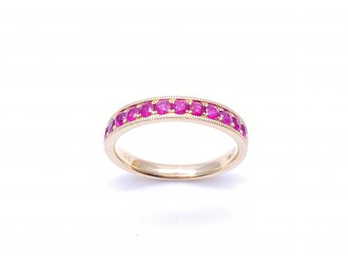 9ct Yellow Gold Ruby Eternity Ring