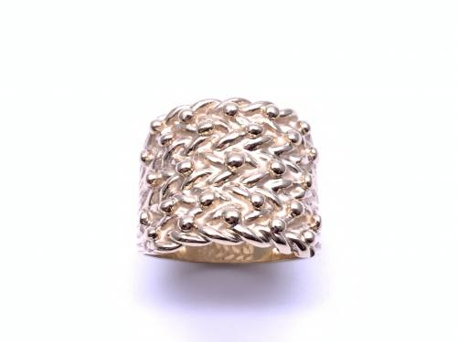 9ct Yellow Gold Gents Heavy Keeper Ring