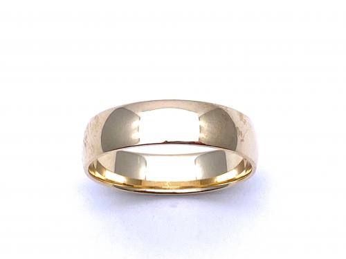 9ct Yellow Gold Traditional Court Wedding Ring