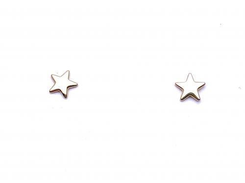 9ct Yellow Gold Star Stud Earrings 4mm