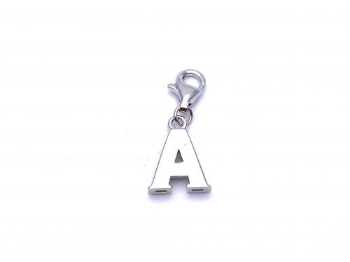 Silver Initial A Charm