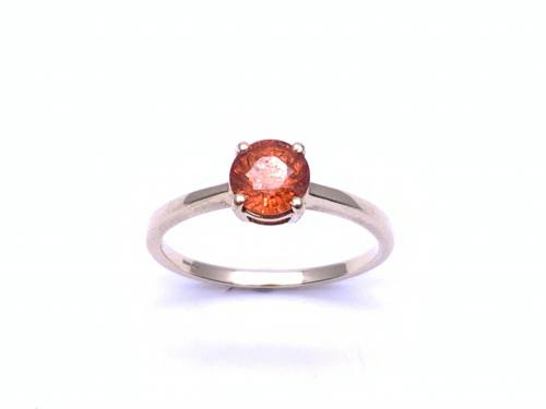 9ct Orange Garnet Solitaire Ring