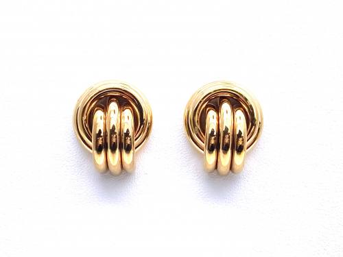 Secondhad 9ct Yellow Gold Knot Stud Earrings