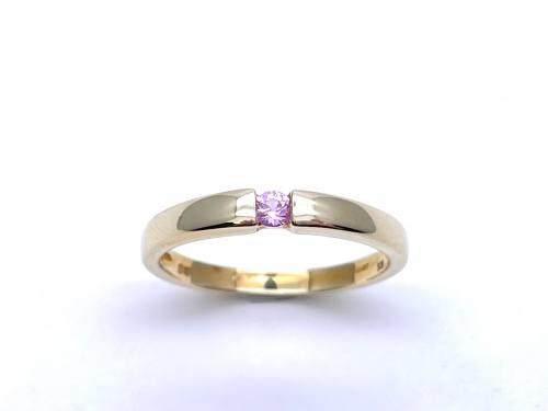 9ct Yellow Gold Pink Topaz Ring