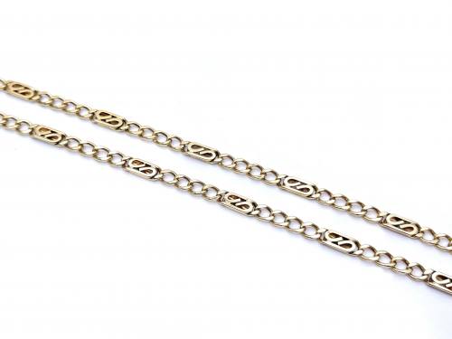 9ct Fancy Yellow Gold Necklet 18 inch