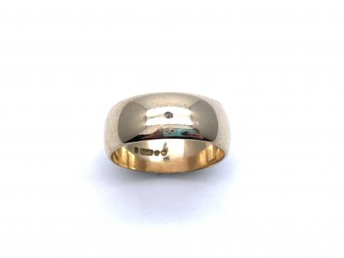 9ct Yellow Gold Plain Wedding Ring 7mm