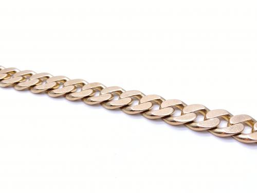 9ct Yellow Gold Curb Bracelet 8.75 Inch