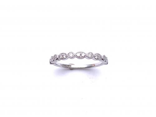 9ct White Gold Diamond Eternity Ring 0.17ct