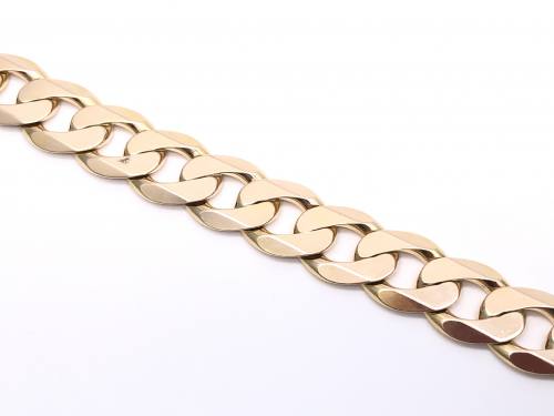 9ct Yellow Gold Flat Curb Bracelet