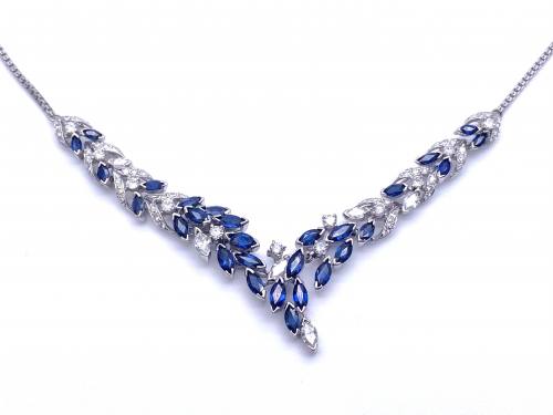 18ct Sapphire & Diamond Necklet