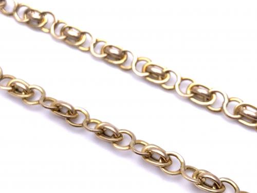9ct Yellow Gold Fancy Necklet 17 Inch
