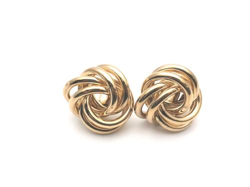 9ct Yellow Gold Knot Stud Earrings