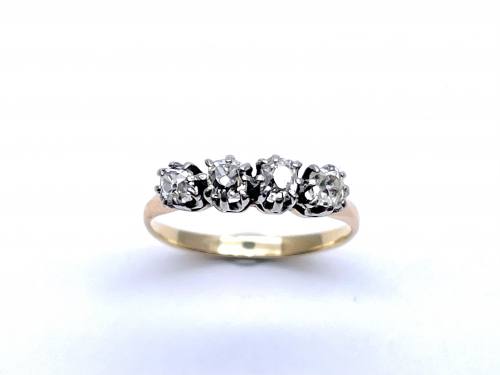 An Old Diamond 4 Stone Eternity Ring