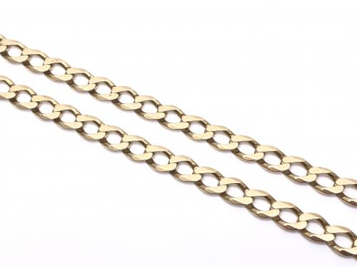 9ct Yellow Gold Flat Curb Chain