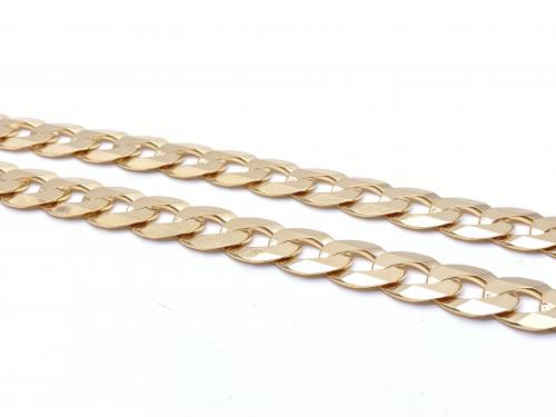 9ct Yellow Gold Flat Curb Chain 22 inch