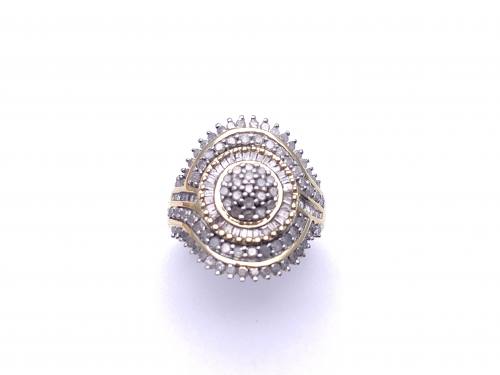 9ct Diamond Cluster Ring