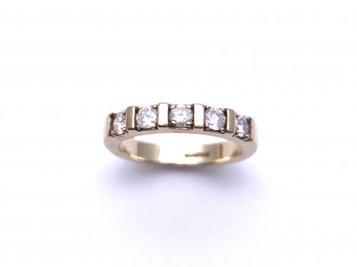 9ct Yellow Gold Diamond 5 Stone Ring