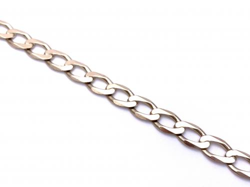9ct Yellow Gold Curb Bracelet 8 inch