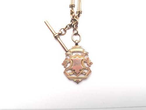 An Old Fancy Albert Chain and Fob Pendant