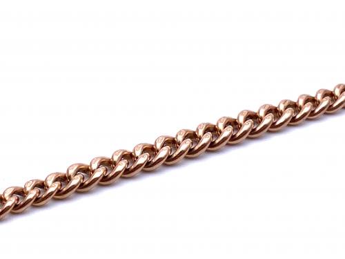 An Old 9ct Rose Gold Single Albert Chain 1890
