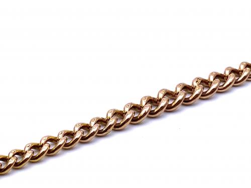An Old 9ct Rose Gold Single Albert Chain