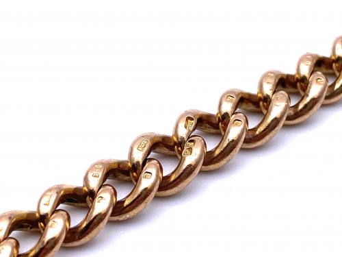An Old 9ct Rose Gold Double Albert Chain 1925