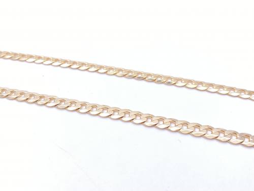 9ct Yellow Gold Curb Necklet 22  Inches